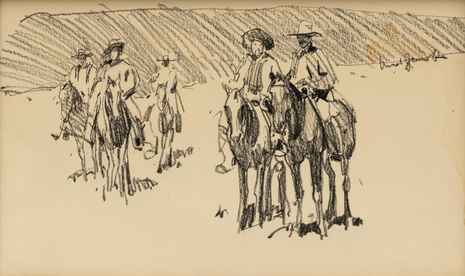 Five Works: Crow Woman , Blackfeet Chief , Five Riders , Portrait and Cheyenne Bust