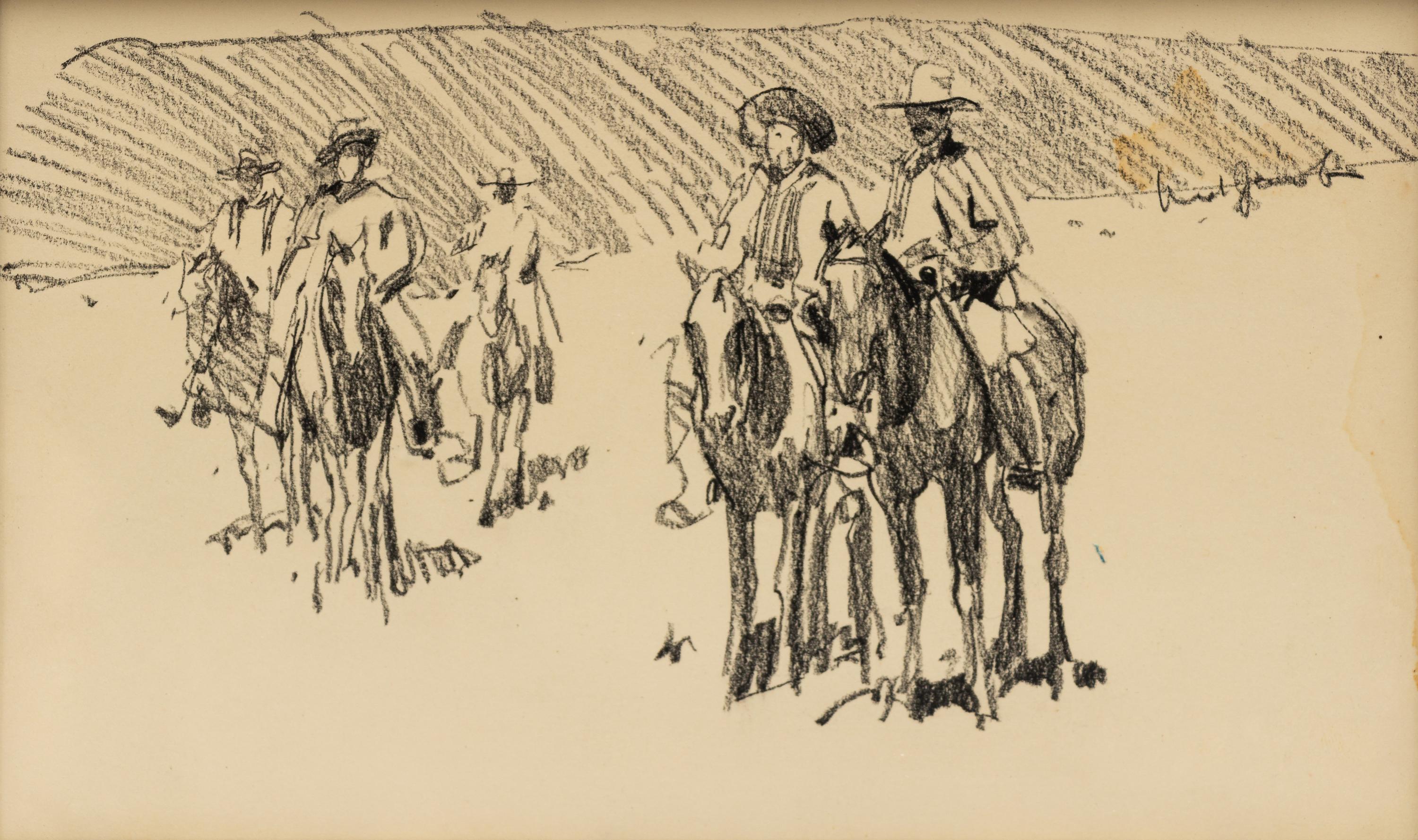 Five Works: Crow Woman , Blackfeet Chief , Five Riders , Portrait and Cheyenne Bust