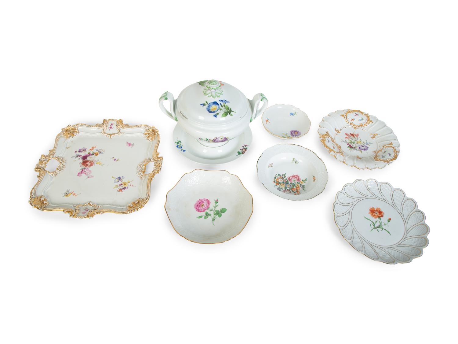 A Group of Miscellaneous Meissen Porcelain Dinnerware — 20TH CENTURY