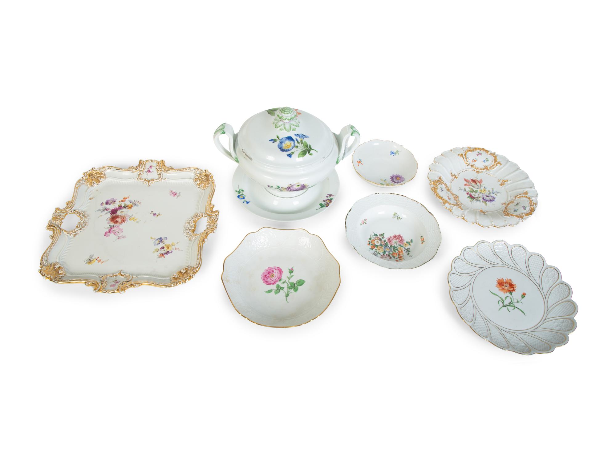 A Group of Miscellaneous Meissen Porcelain Dinnerware — 20TH CENTURY