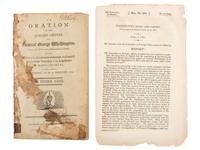 [WASHINGTON, George (1732-1799)]. Two Washington-related pamphlets, and other American ephemera.