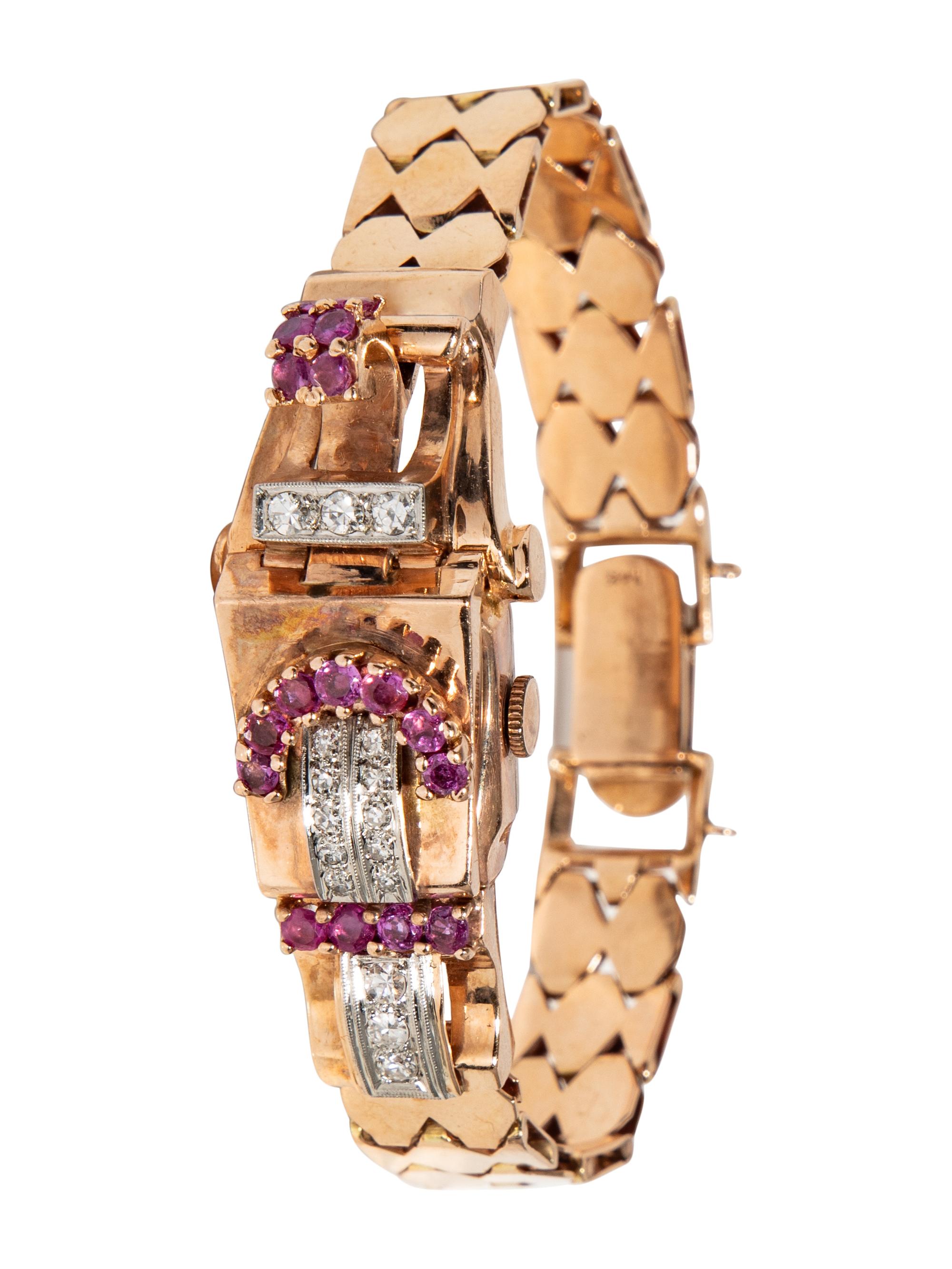 RETRO, RUBY, DIAMOND, AND ROSE GOLD SURPRISE WATCH