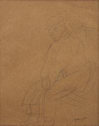 Gwen John (British, 1876–1939) — Portrait Study (with sketch verso)