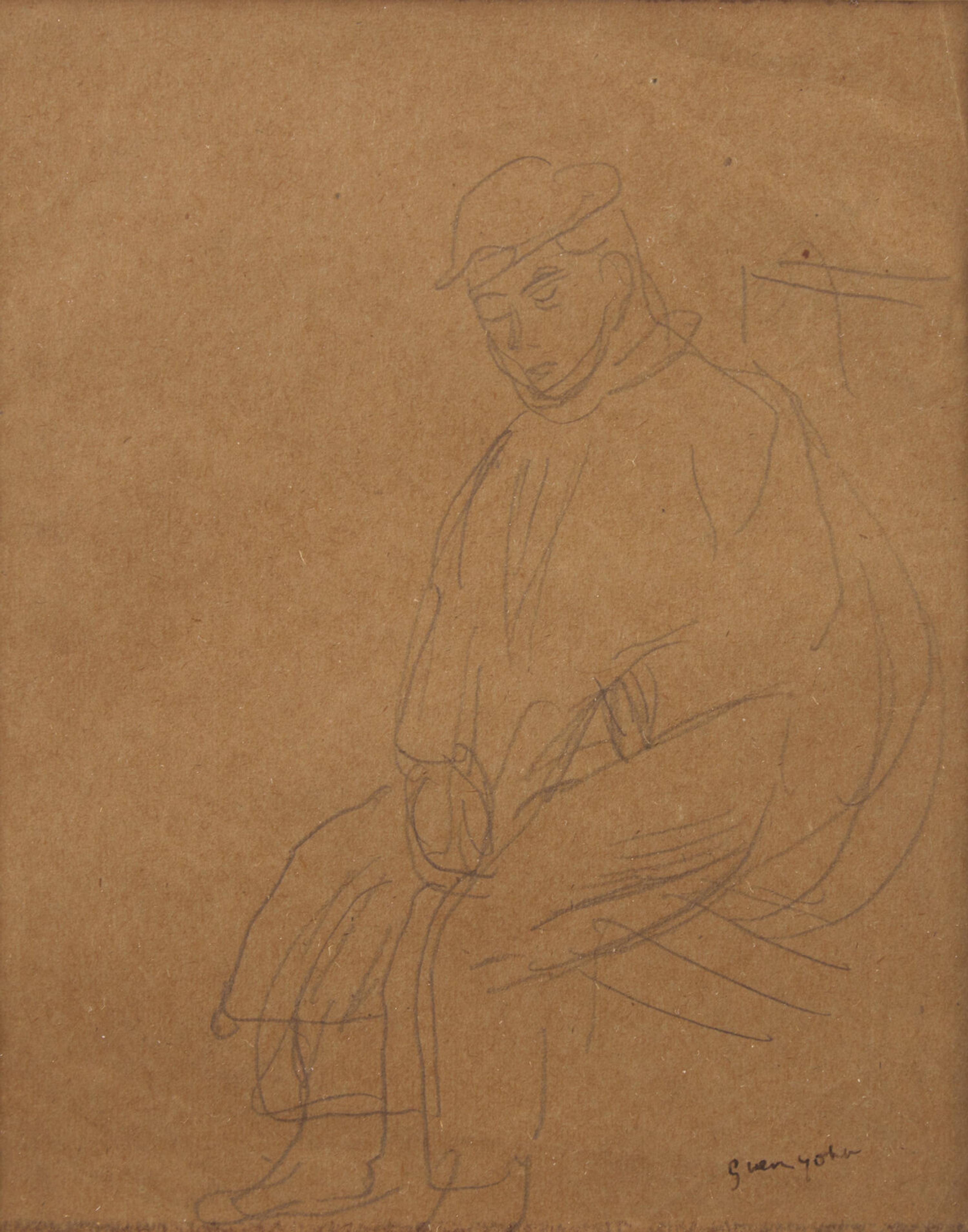 Gwen John (British, 1876–1939) — Portrait Study (with sketch verso)