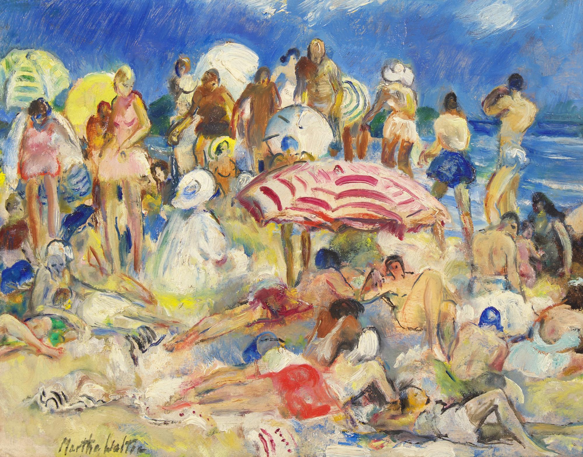 Martha Walter (American 1875-1976) — Crowded Beach