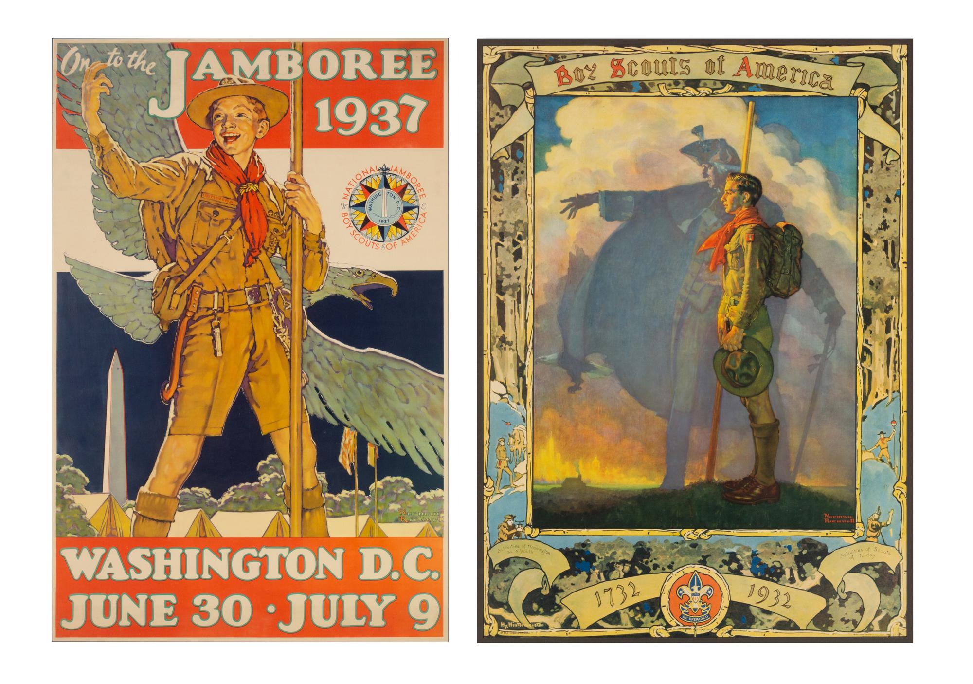 [AMERICANA]. ROCKWELL, Norman, artist. A group of 2 Boy Scouts of America posters.