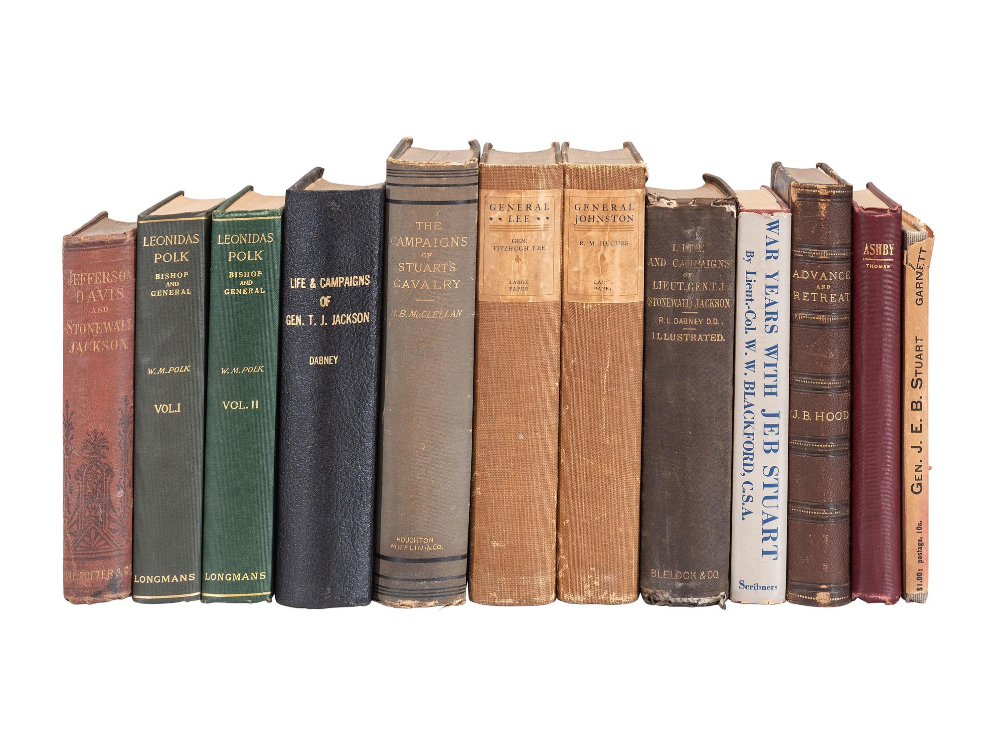 [CIVIL WAR]. Confederate generals, incl. LEE, JACKSON, & HOOD. 22 volumes.