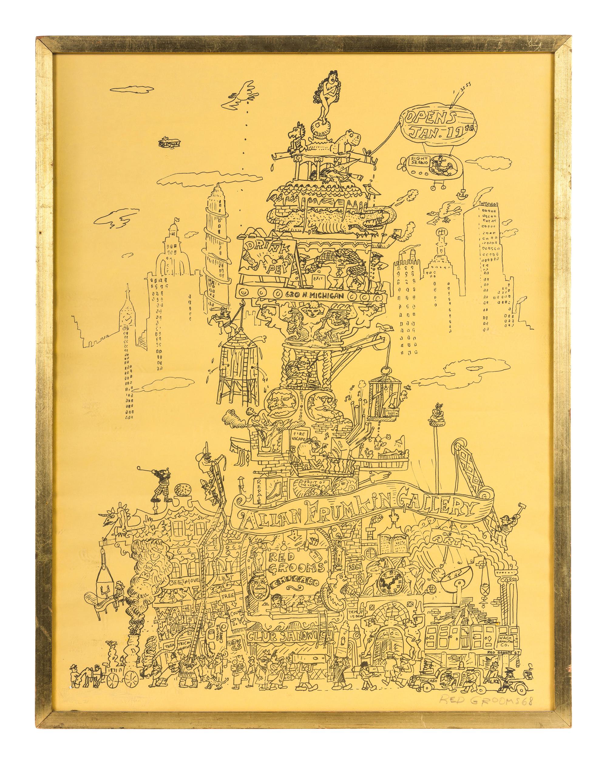 The City of Chicago, Allan Frumkin Exhibition Poster , 1967-68