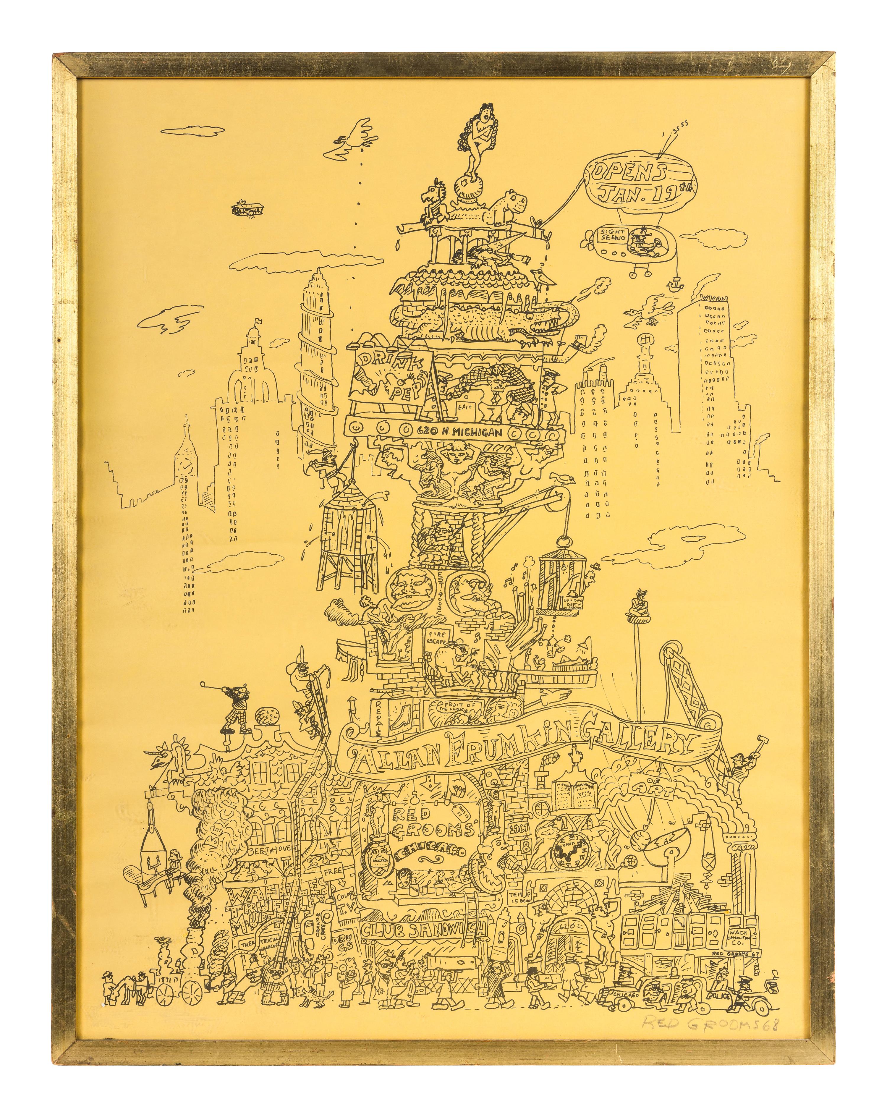 The City of Chicago, Allan Frumkin Exhibition Poster , 1967-68