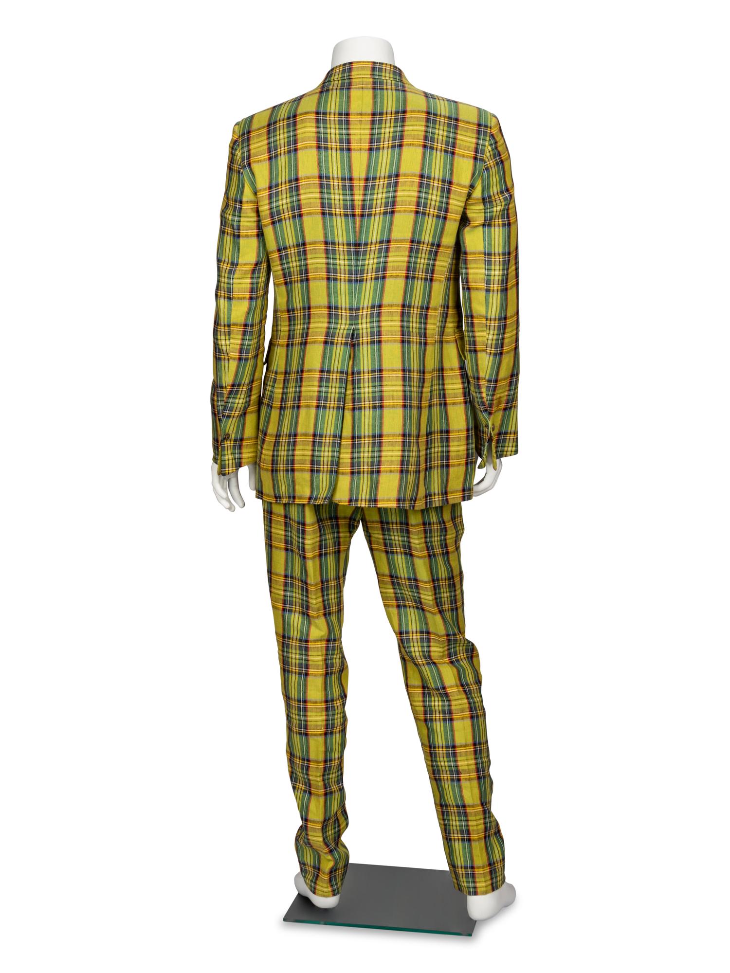 Paul Smith, Chartreuse Plaid Linen Suit