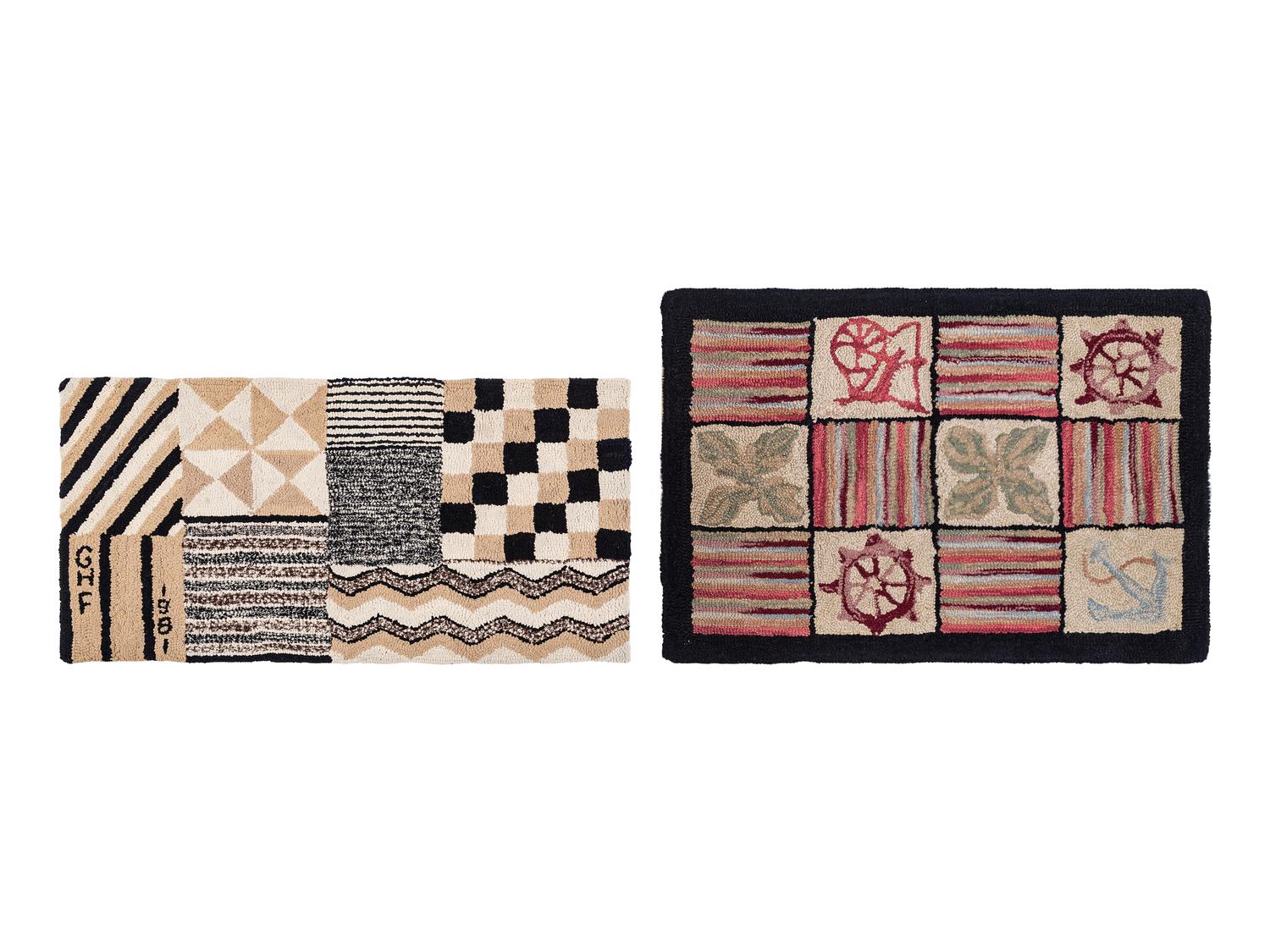 Five Contemporary Hooked Rugs