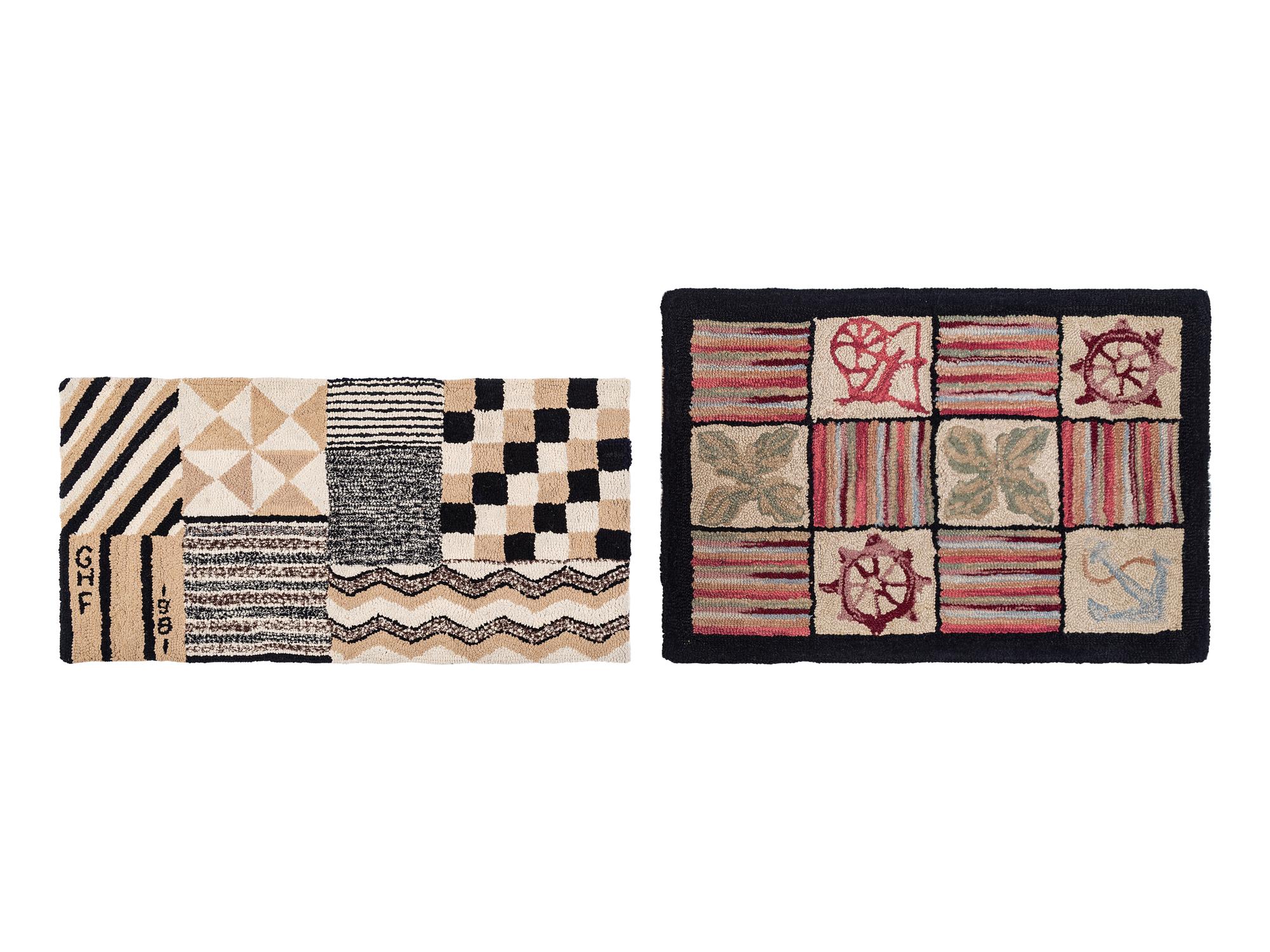 Five Contemporary Hooked Rugs
