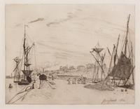 Johan Barthold Jongkind, (Dutch, 1819-1891), Vue du Port au Chemin de fers a Honfleurs, 1866