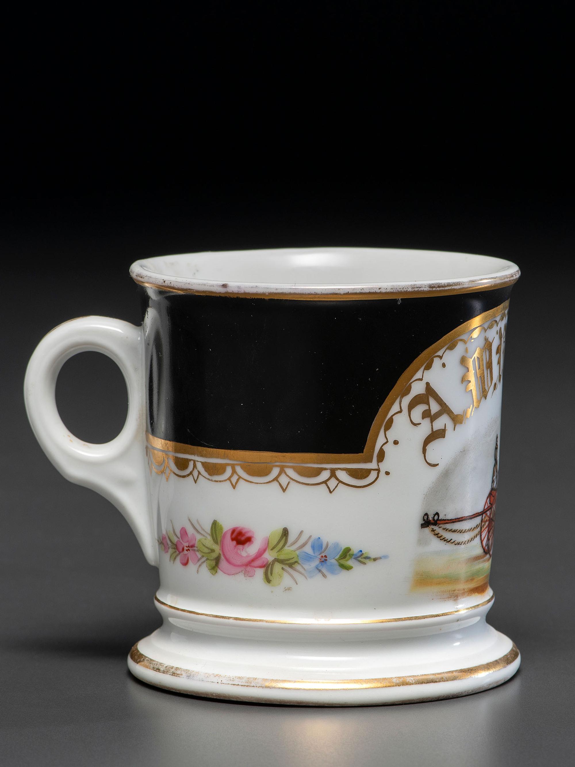 A Fireman's Porcelain Occupational Shaving Mug