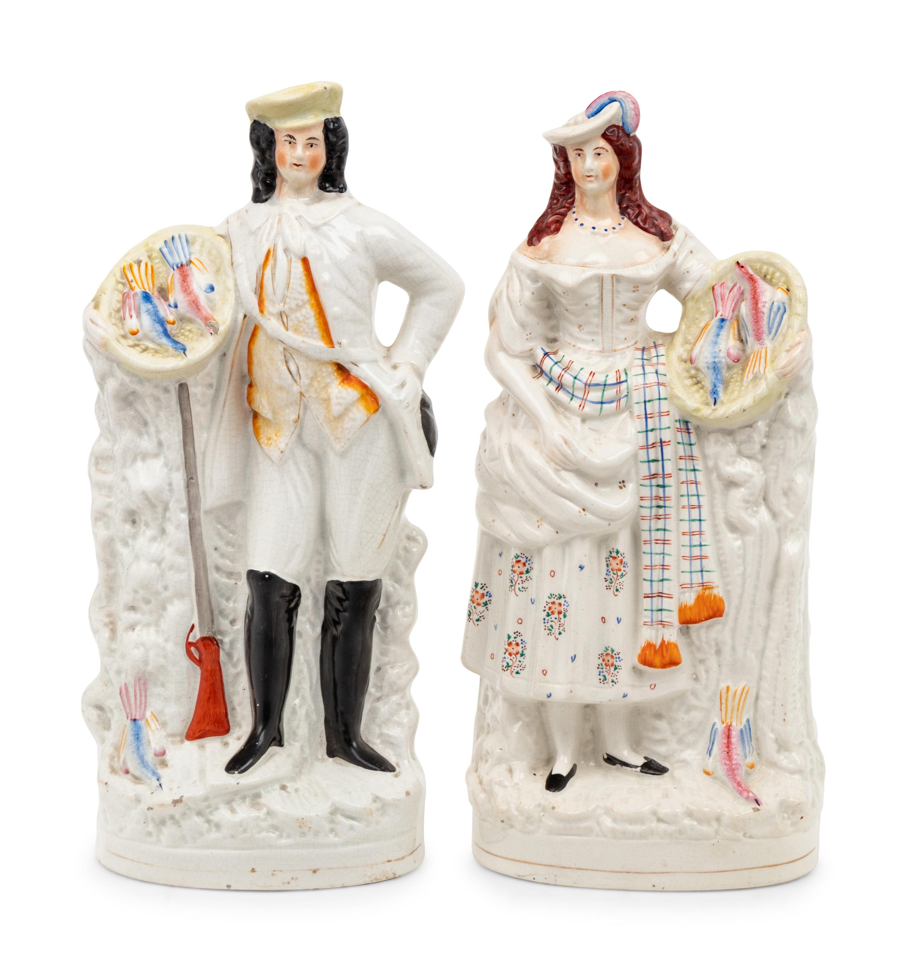 Two Staffordshire Flatback Figures