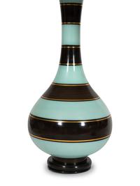 A Pair of French Art Deco Striped Opaline Glass Lamps