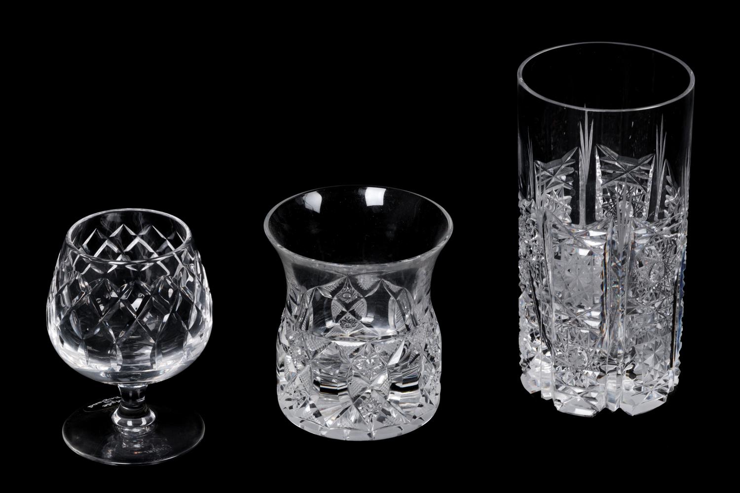 An Austrian Cut Glass Stemware Service
