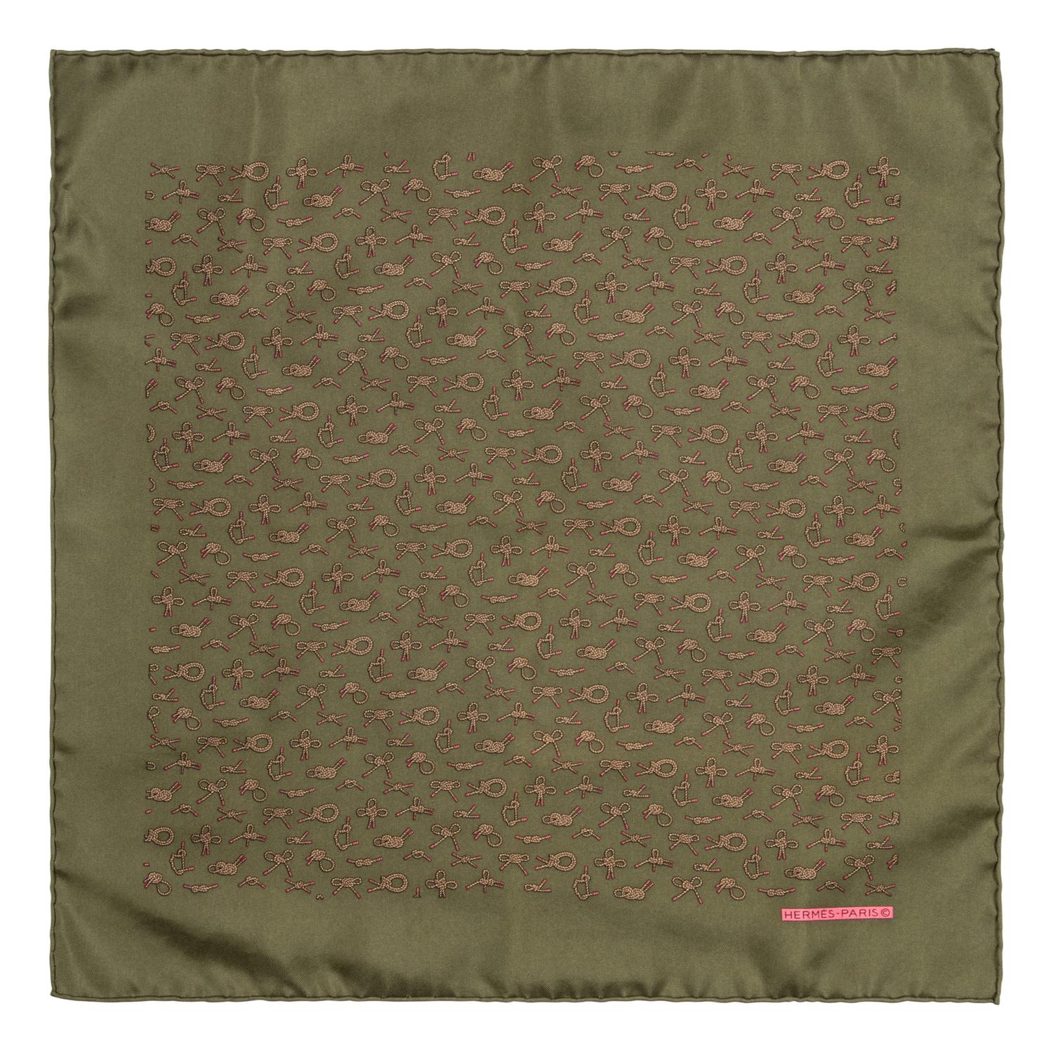 Six Pocket Squares by Hermès, Charvet, and Gianni Versace