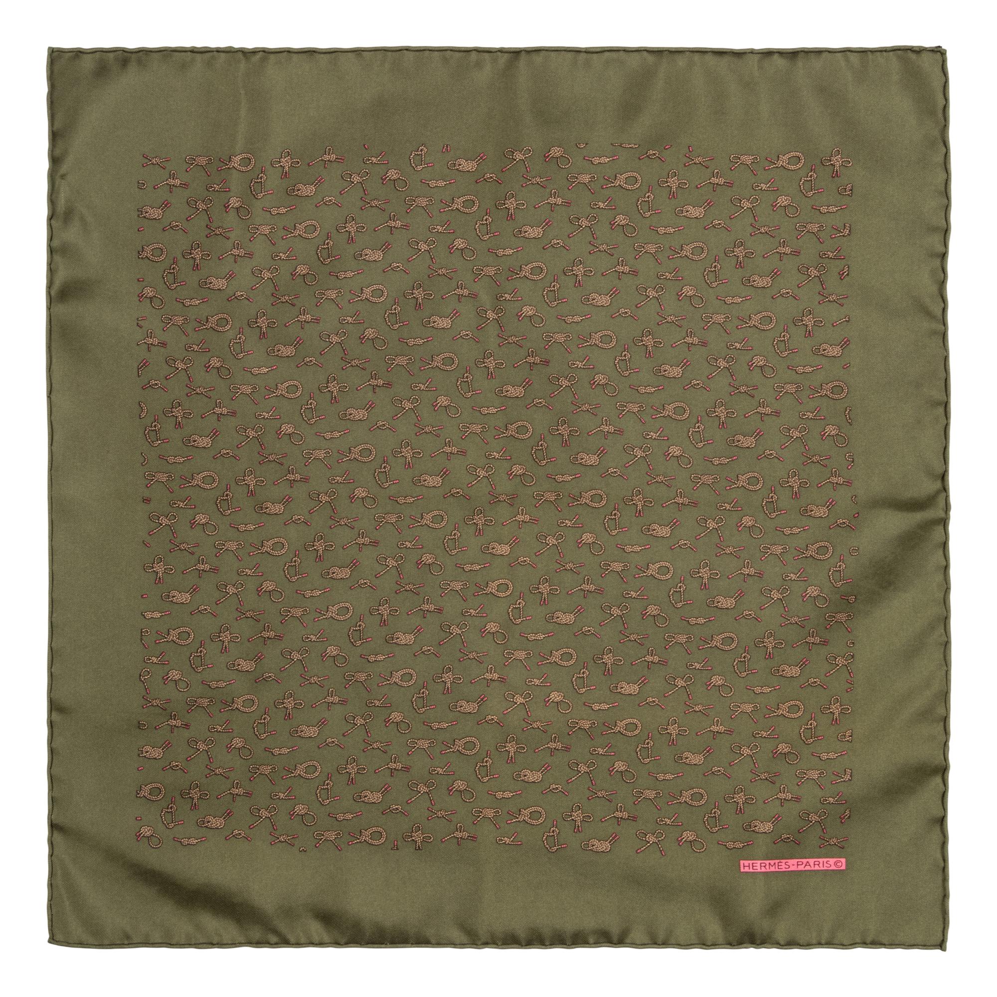Six Pocket Squares by Hermès, Charvet, and Gianni Versace