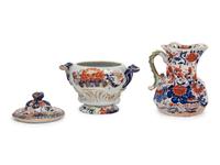 A Mason's Ironstone Pitcher and a Similarly Decorated Sauce Tureen