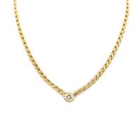 An 18 Karat Yellow Gold and Diamond Necklace, 17.30 dwts.
