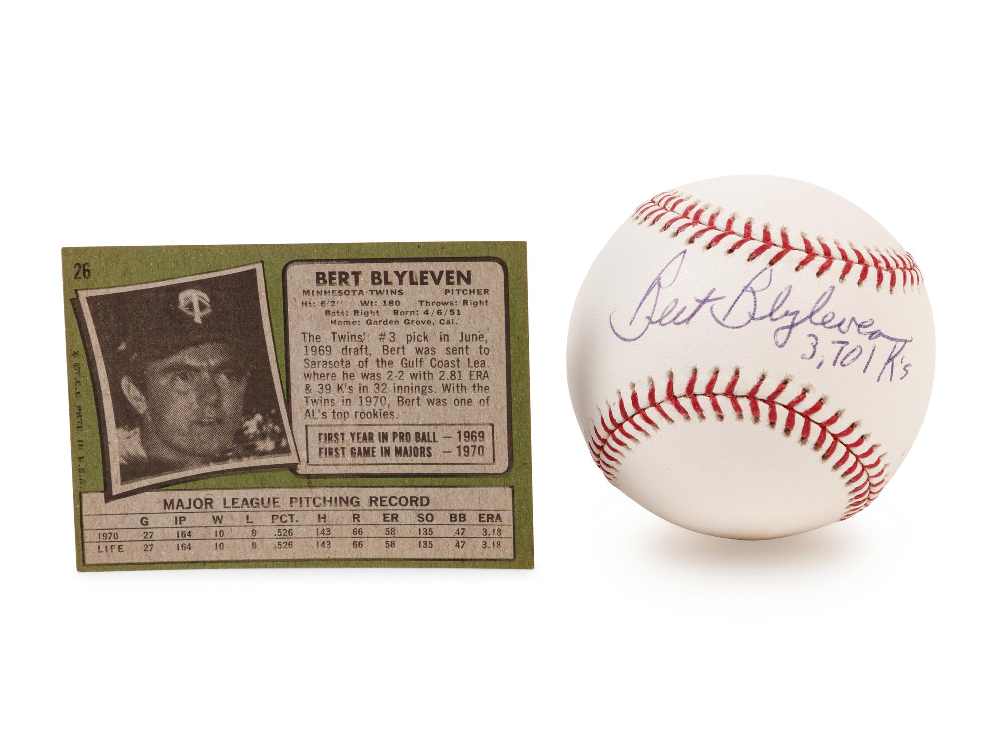 A Group of Bert Blyleven Items,