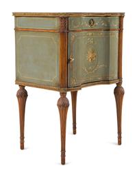 A Continental Painted and Parcel Gilt End Table