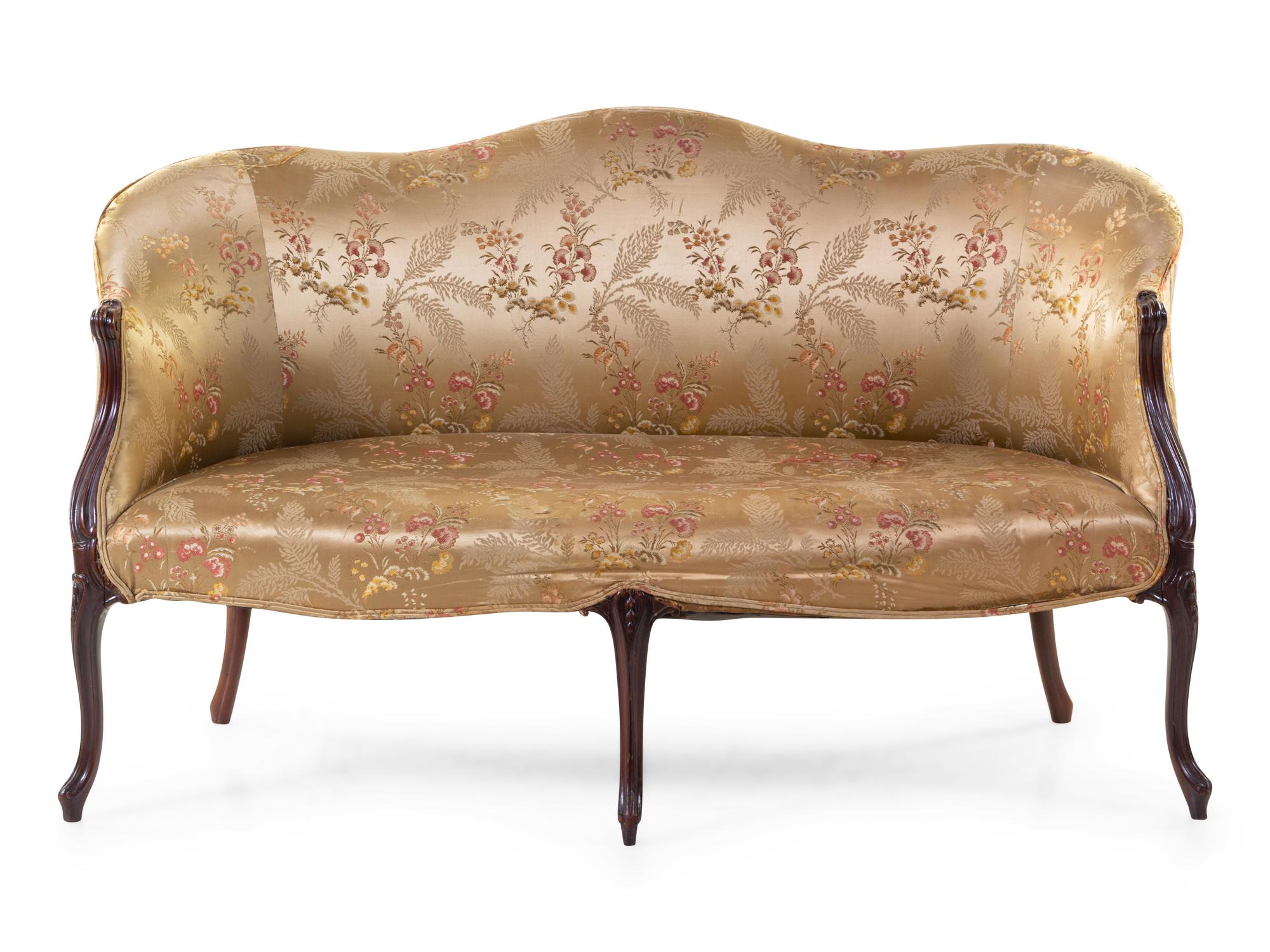A George III Style Mahogany Settee