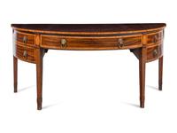 A Late George III Satinwood Inlaid Mahogany Sideboard