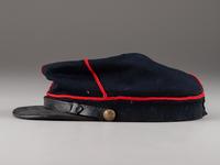 [CIVIL WAR]. 95th Pennsylvania Volunteers, Gosline's Zouaves, red piped kepi, identified to Joseph Greeley, Co. D.