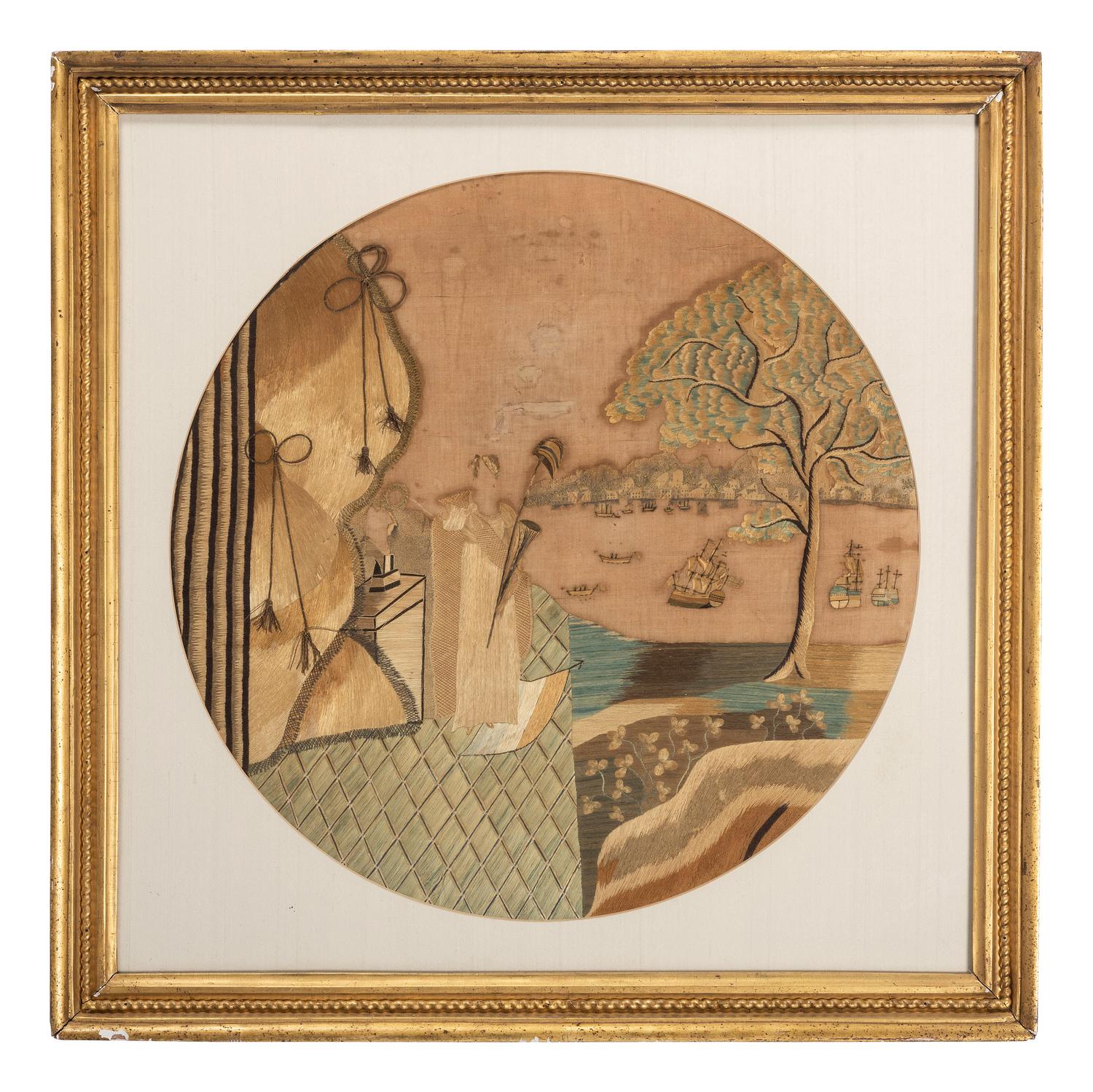 An Allegorical Silk Embroidery Panel