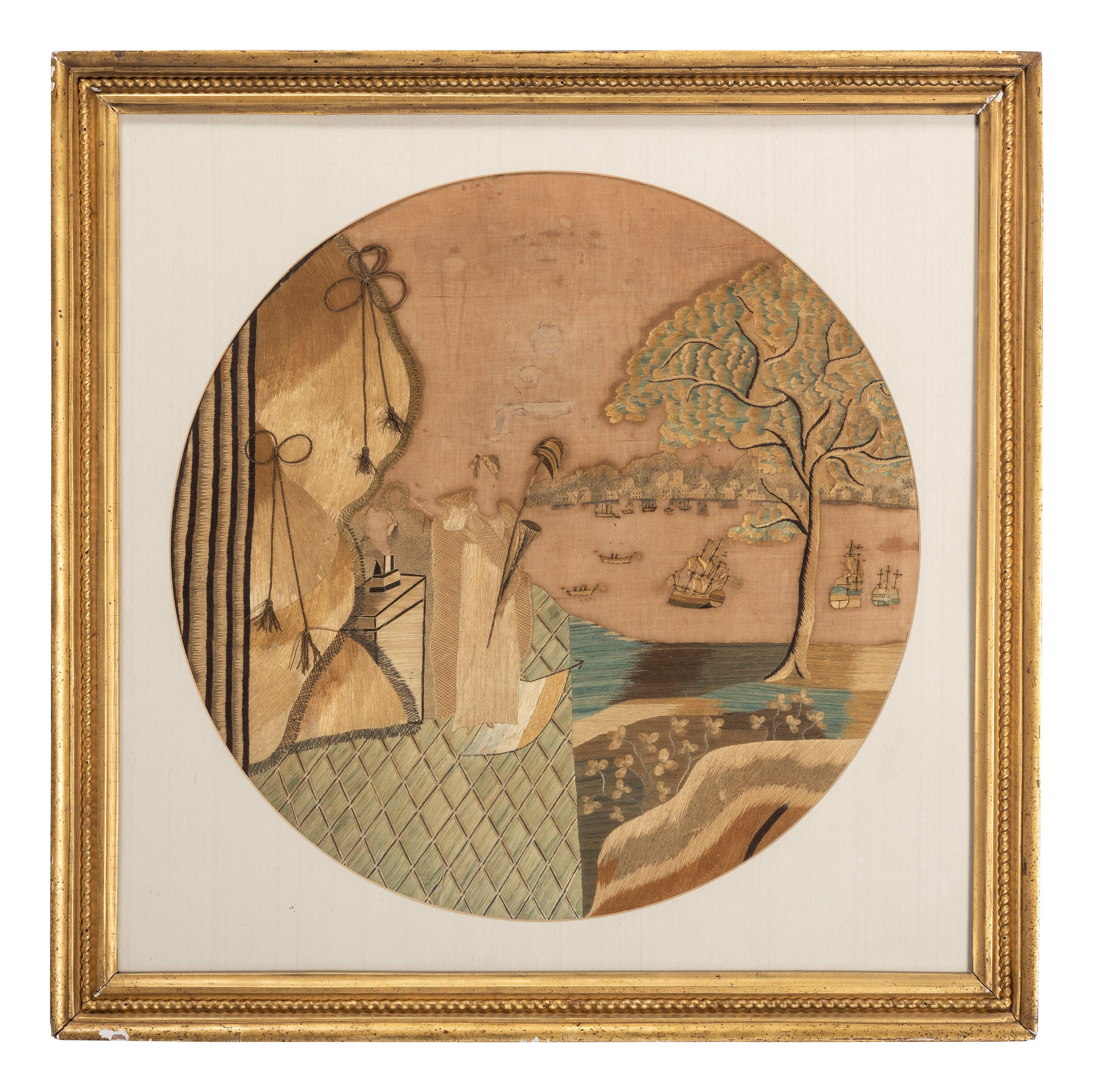 An Allegorical Silk Embroidery Panel