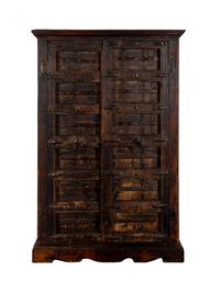 A Continental Iron Mounted Oak Two Door Cabinet — 19TH CENTURY