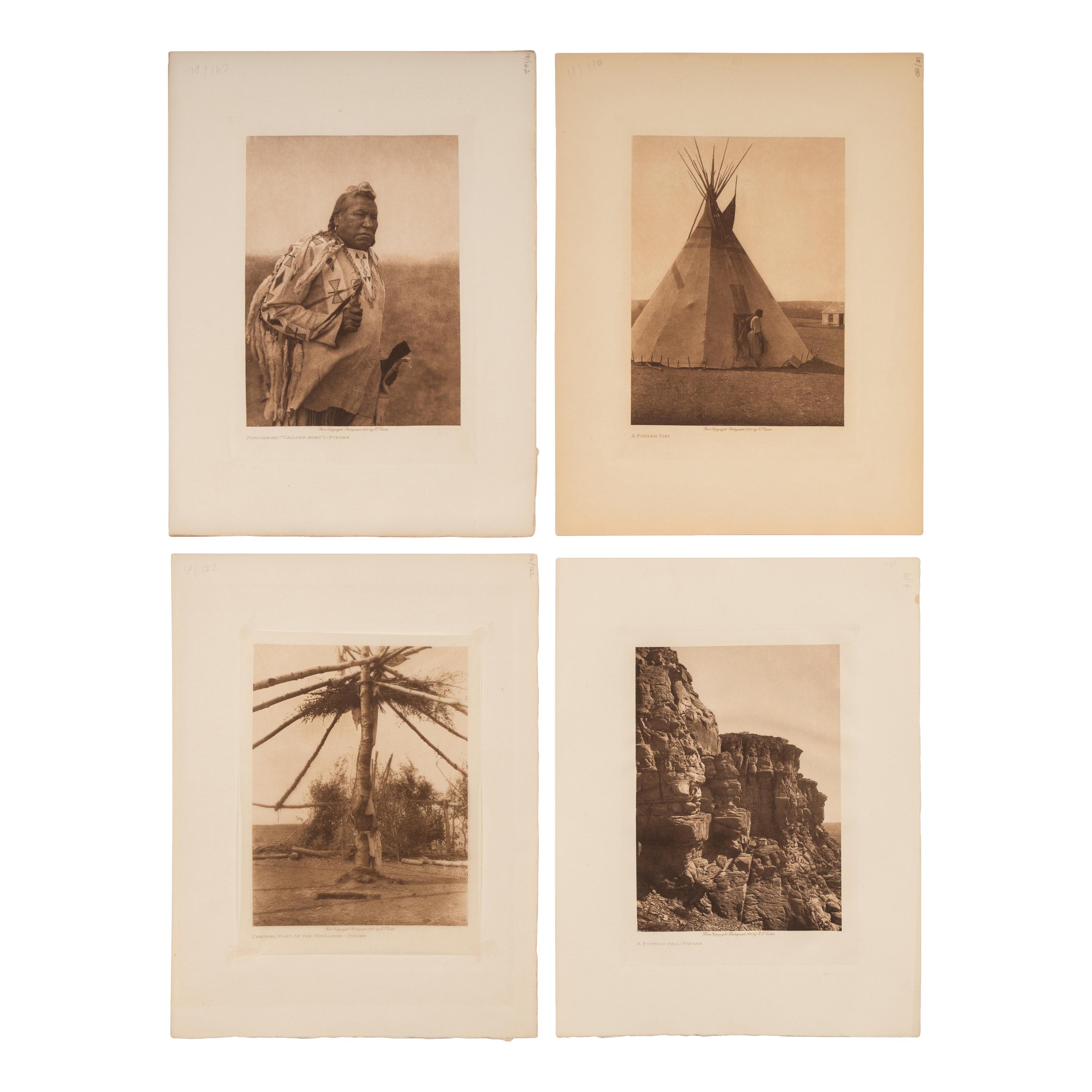 Edward S. Curtis (American, 1868-1952) — Photogravures Associated with the Piegan Lot of 12