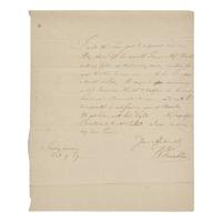 [Franklin, Benjamin] Franklin, Benjamin. Autograph Letter, signed