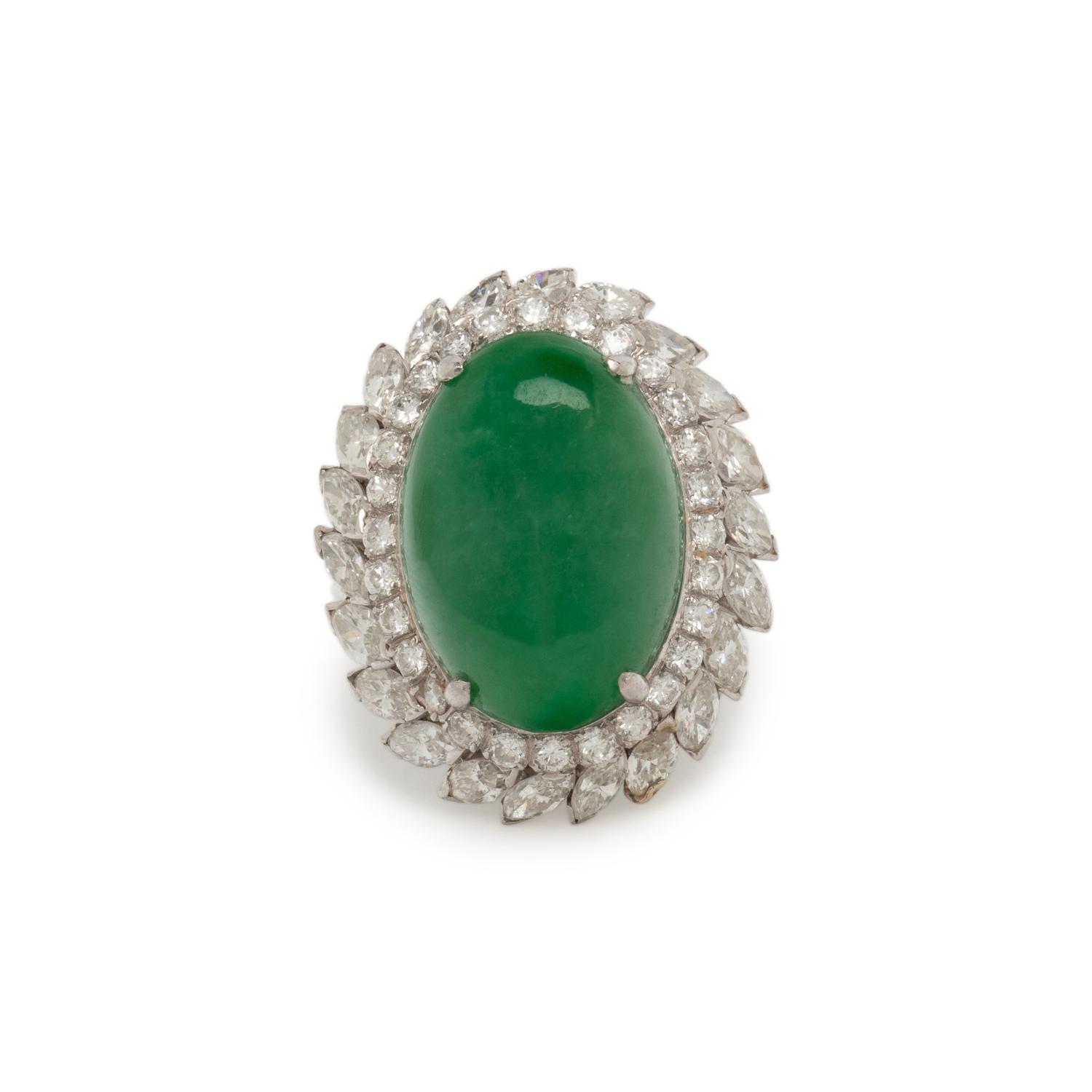 JADE AND DIAMOND RING