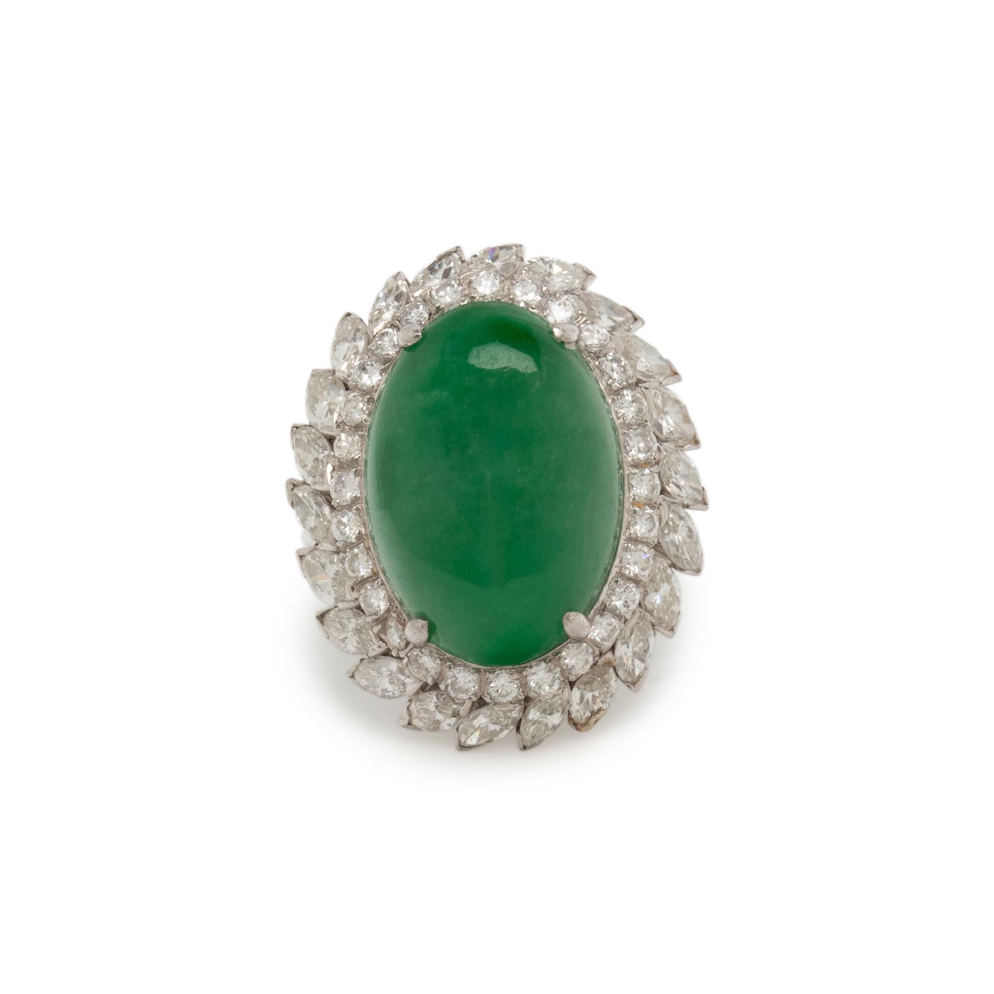JADE AND DIAMOND RING