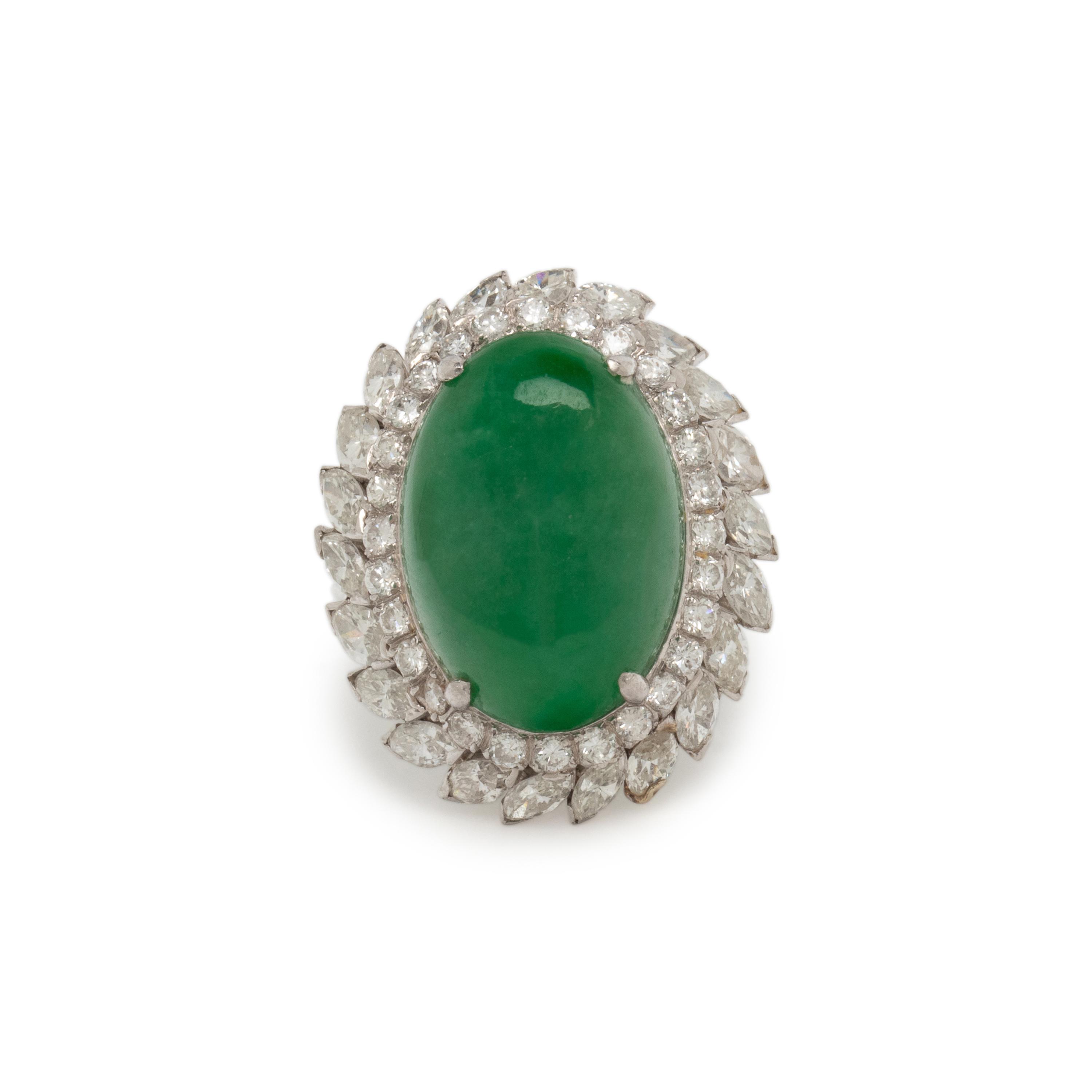 JADE AND DIAMOND RING