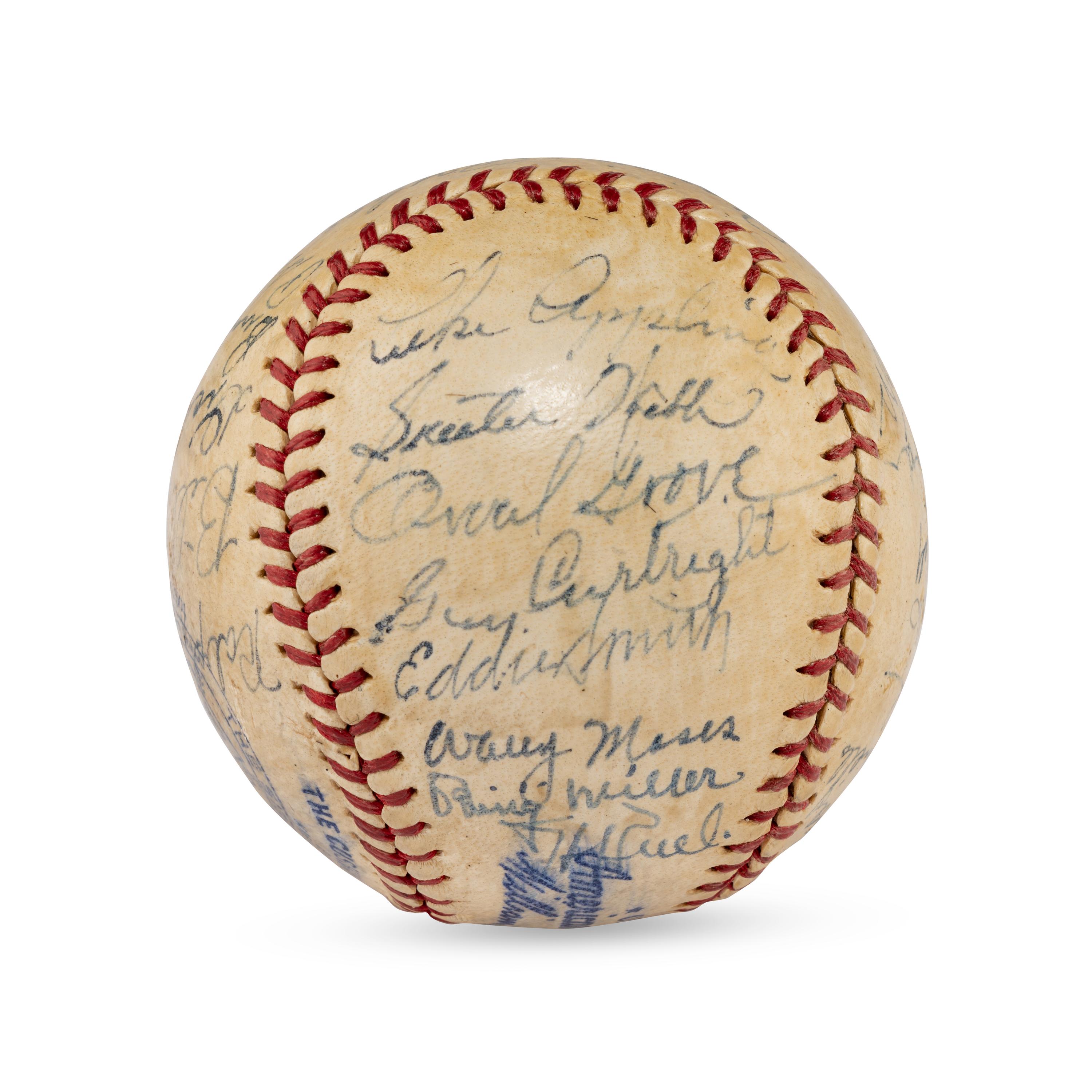 A 1943 Chicago White Sox Team Signed Autograph Baseball