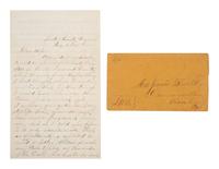[CIVIL WAR]. 2 letters written to the wife of Captain John H. Black, 12th Pennsylvania Cavalry.