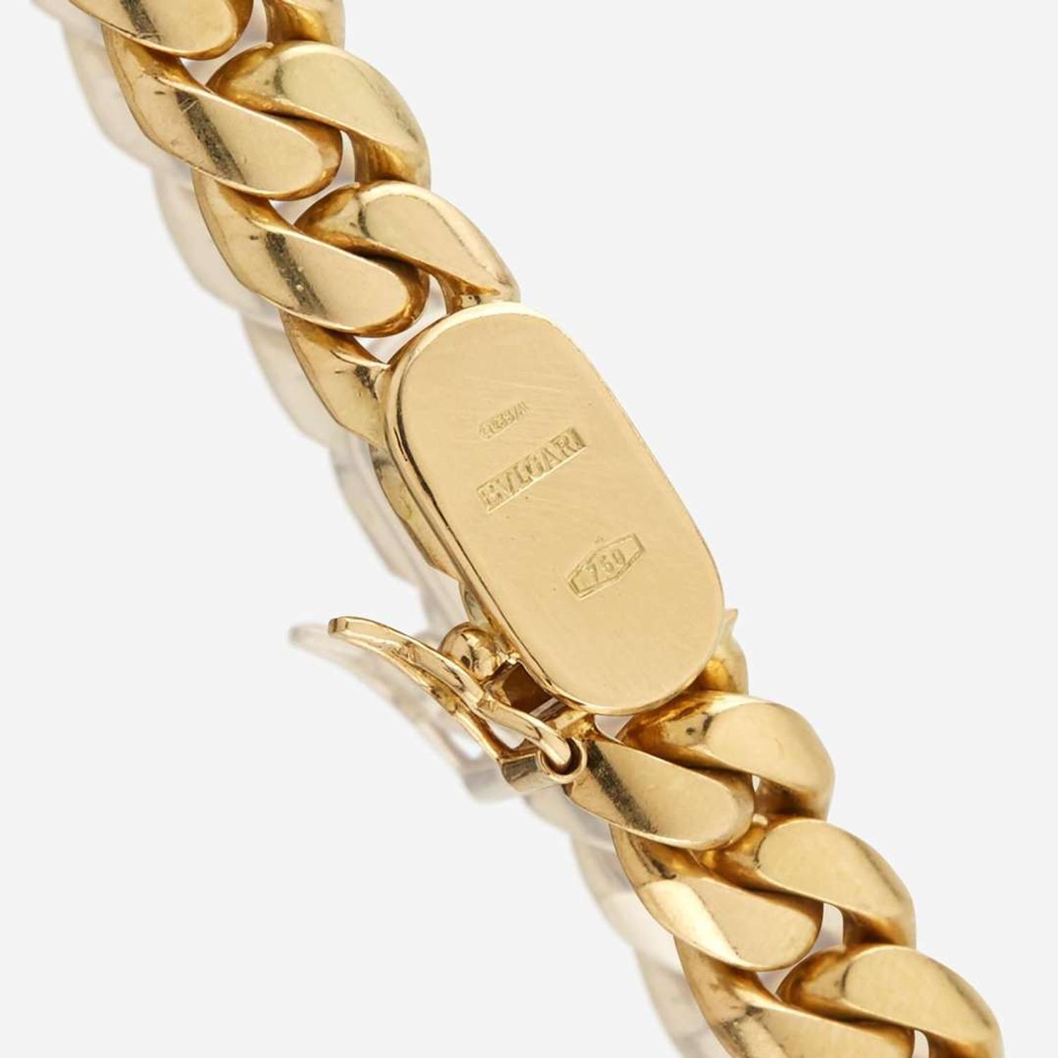 A gold and sapphire necklace, Bulgari
