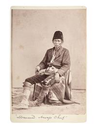 [NATIVE AMERICANS]. [GARDNER, Alexander (1821-1882), photographer]. Cabinet card featuring Navajo Chief Mariano.