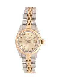 Rolex, Stainless Steel and 18K Yellow Gold Ref. 69173 'Oyster Perpetual Datejust' Wristwatch, Circa 1984