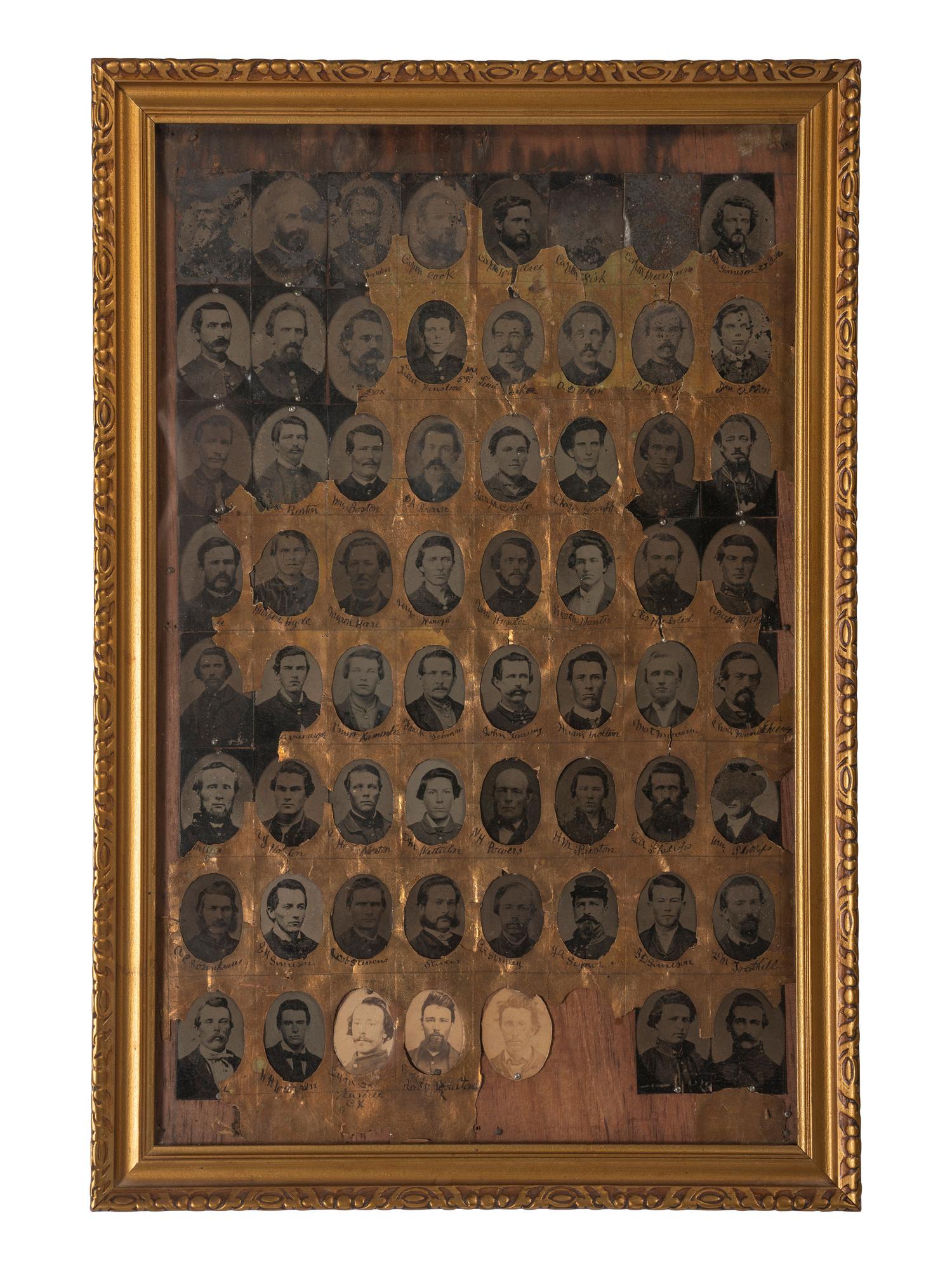 [CIVIL WAR]. Composite photograph of Illinois soldiers from the 4th Cavalry, Company I, and 23rd Infantry.