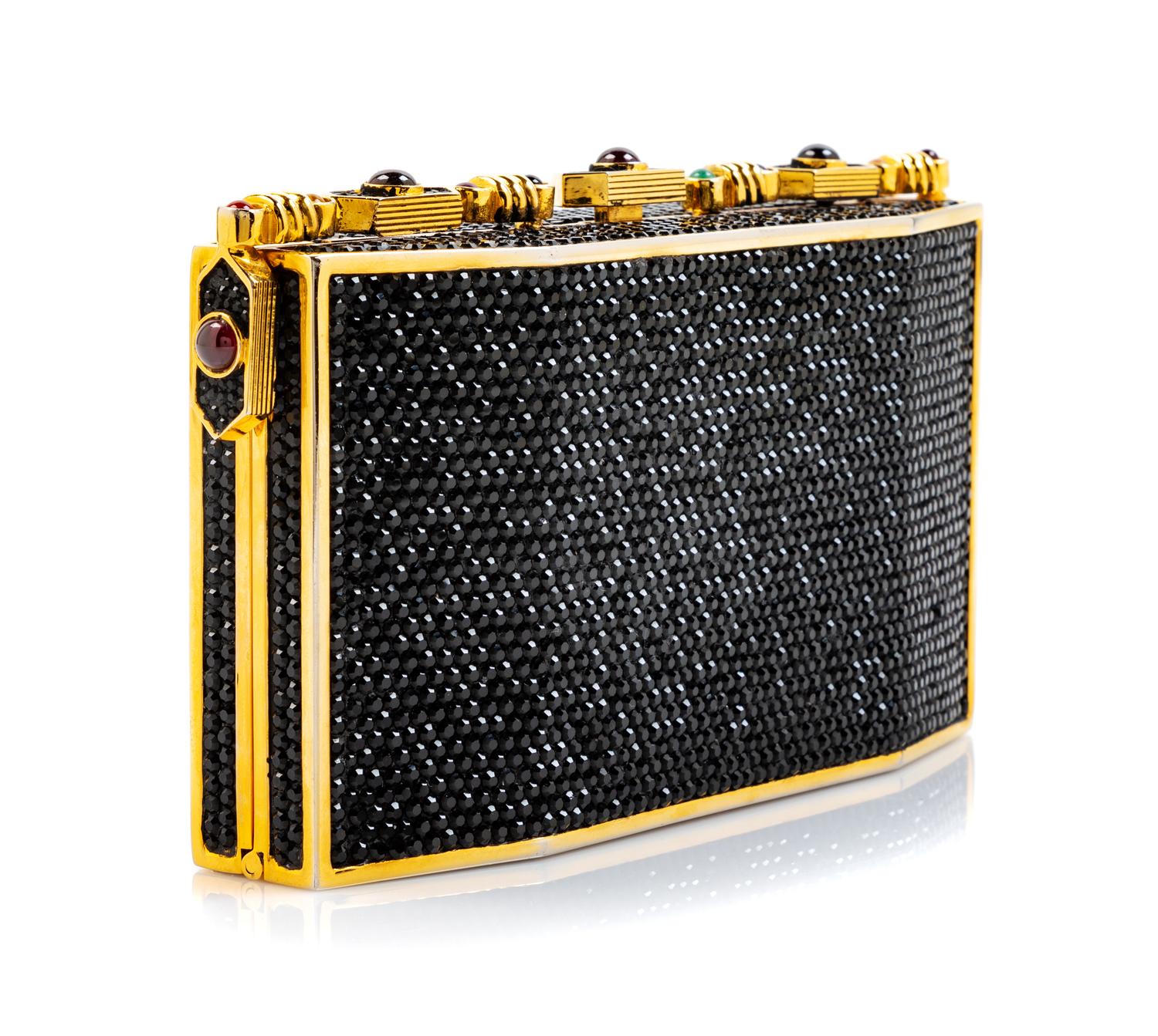 Judith Leiber Black Jeweled Bag