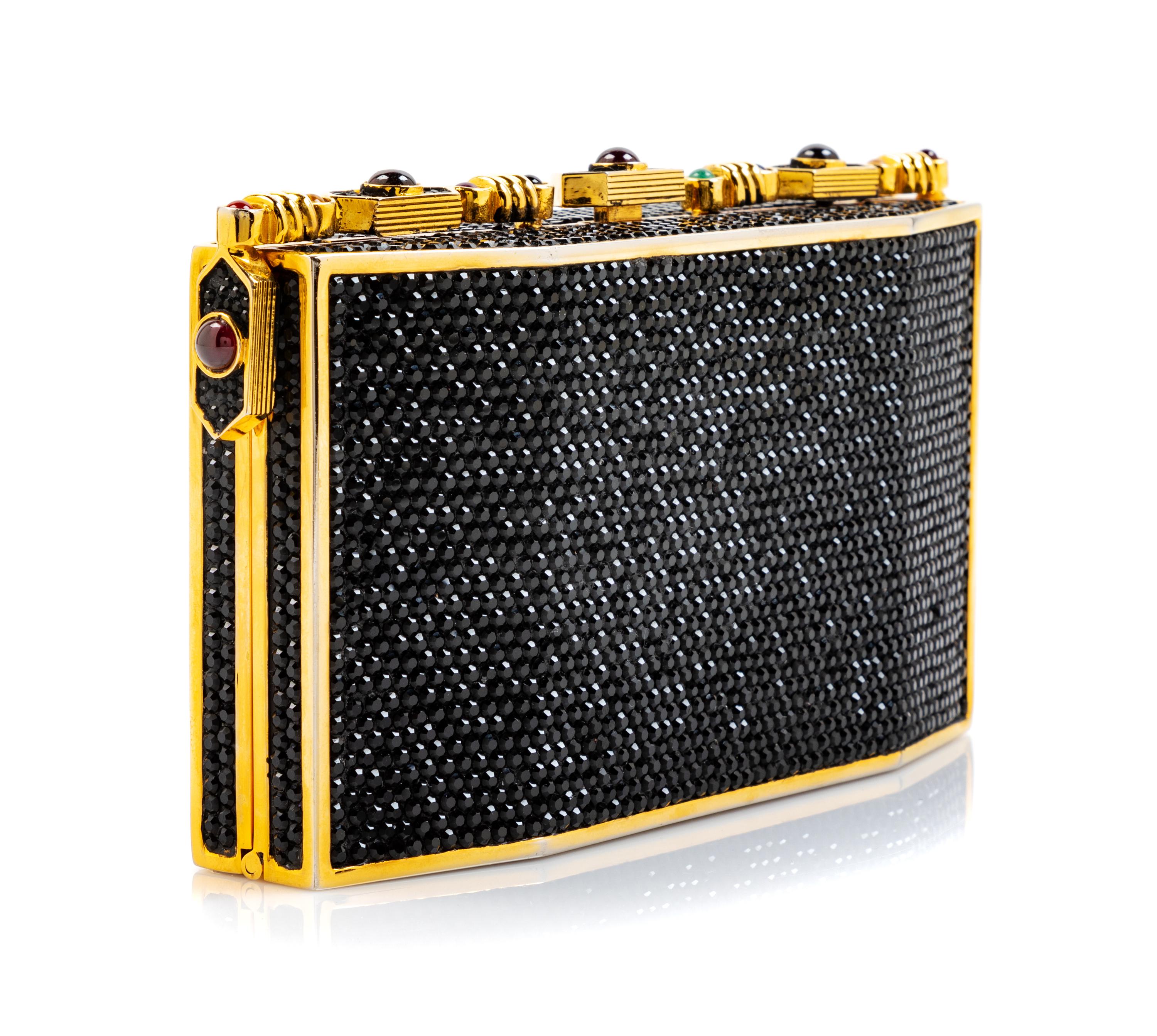 Judith Leiber Black Jeweled Bag
