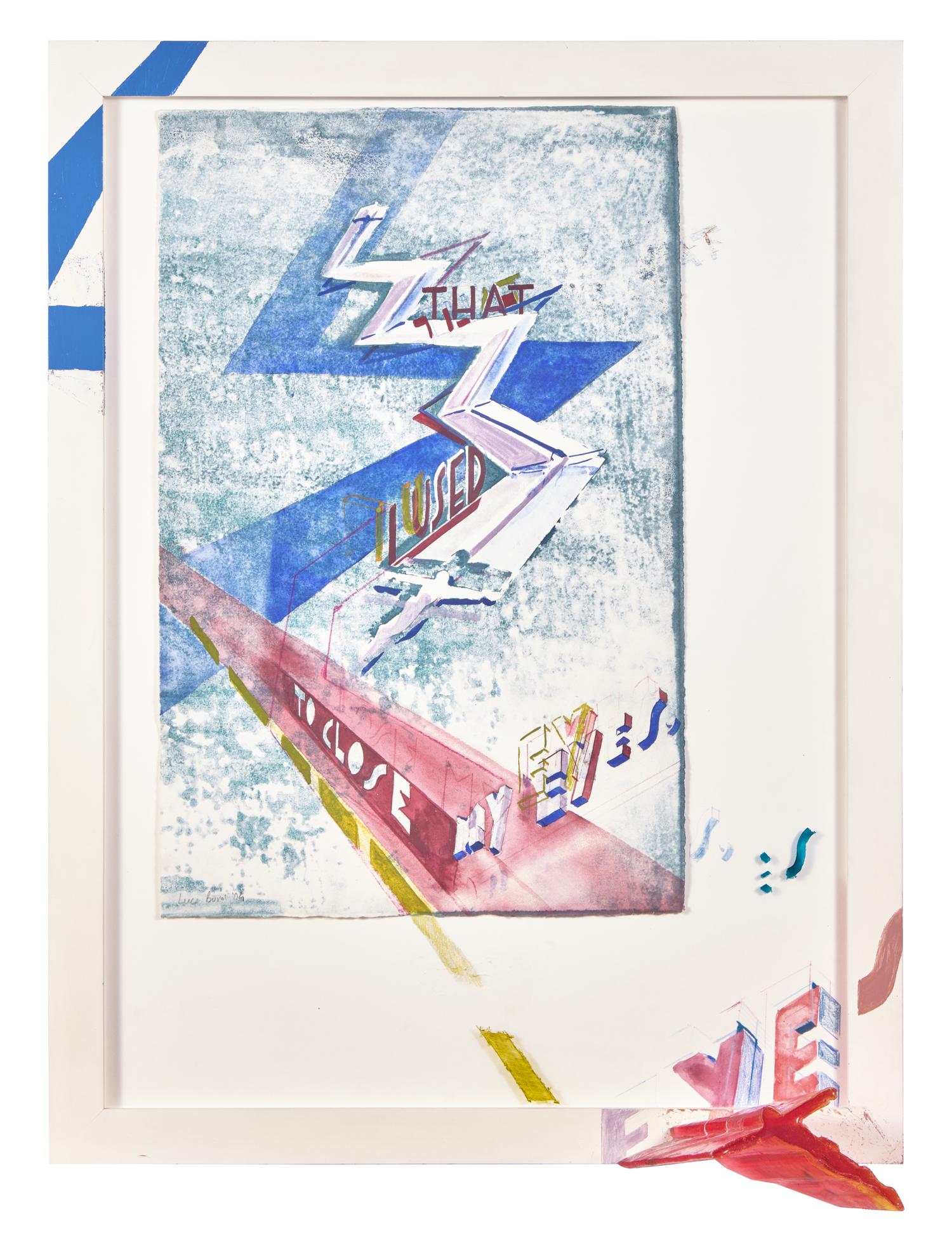 Propaganda Poster - That I Used to Close my Eyes (Triple-Textured Turquoise Sky) , 2004