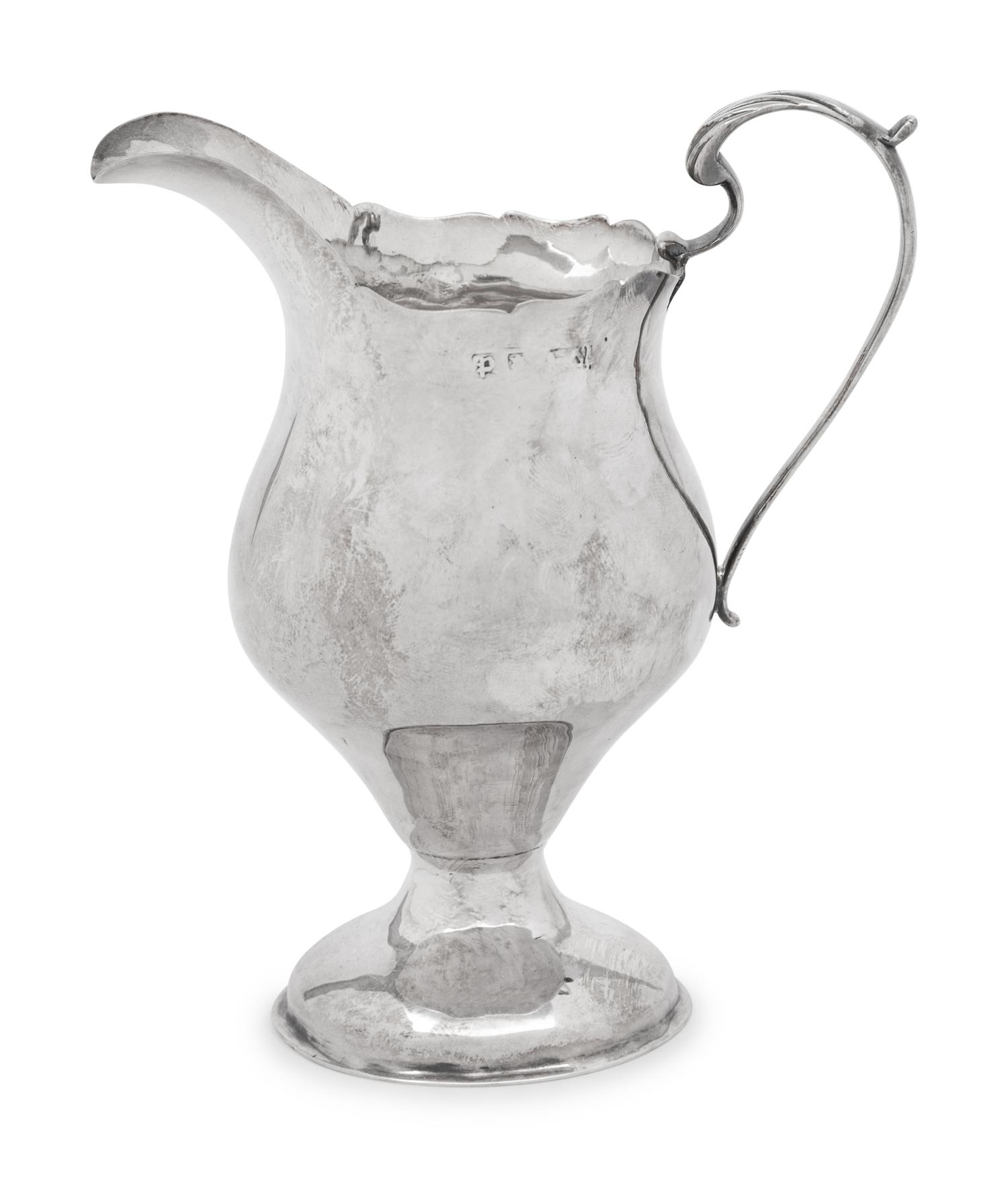 A George III Silver Helmet-Form Creamer