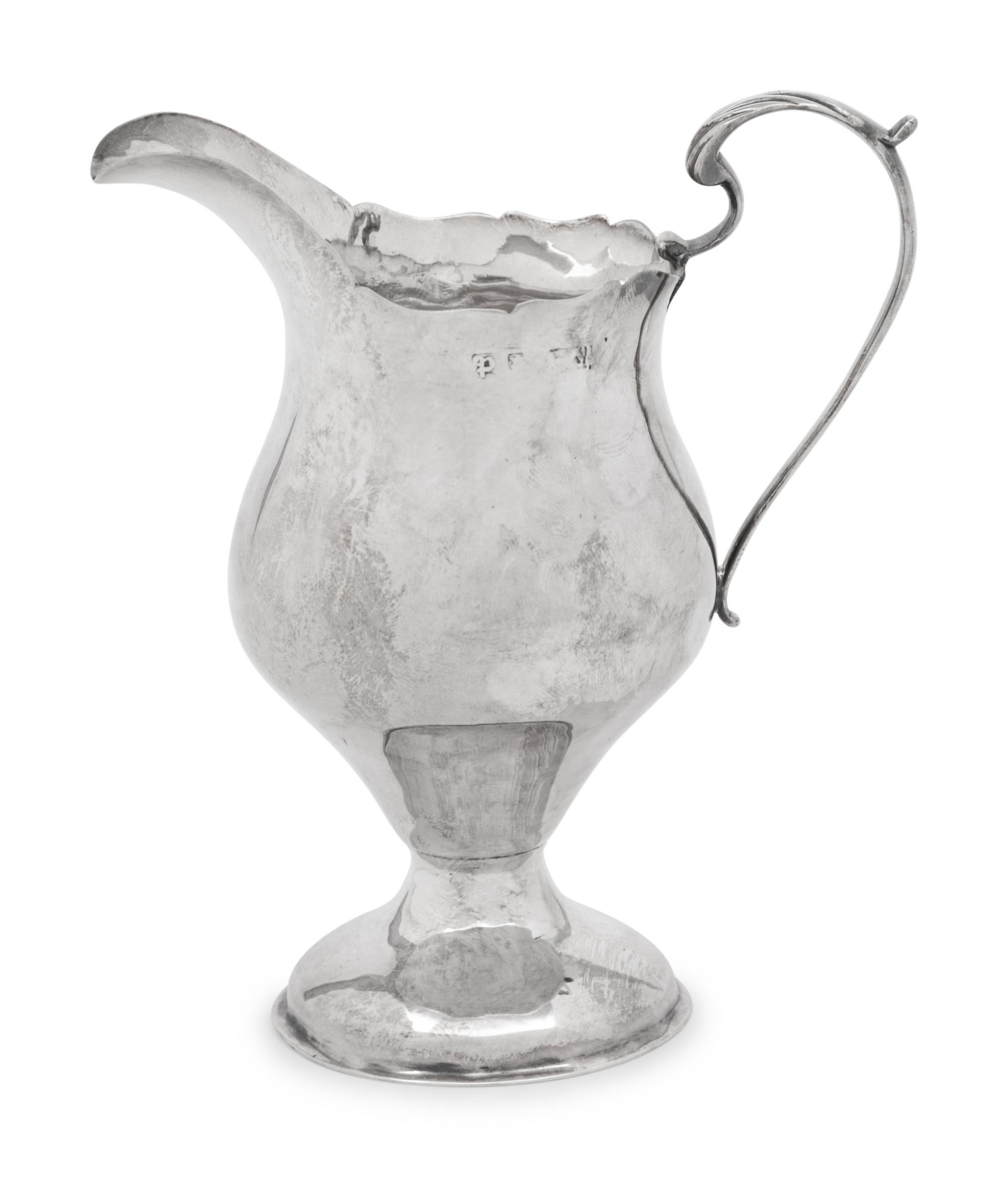 A George III Silver Helmet-Form Creamer
