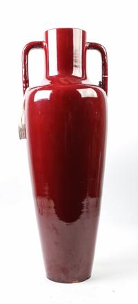 A Flambe Porcelain Vase Height 35 inches. — CIRCA 1905